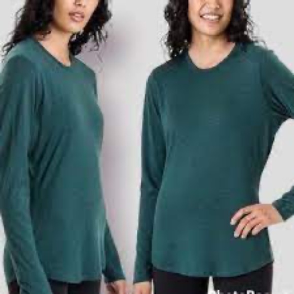 Segments Tops - Segments Green 100% Merino Wool Tee Shirt Long Sleeve Pullover Base Layer Size L